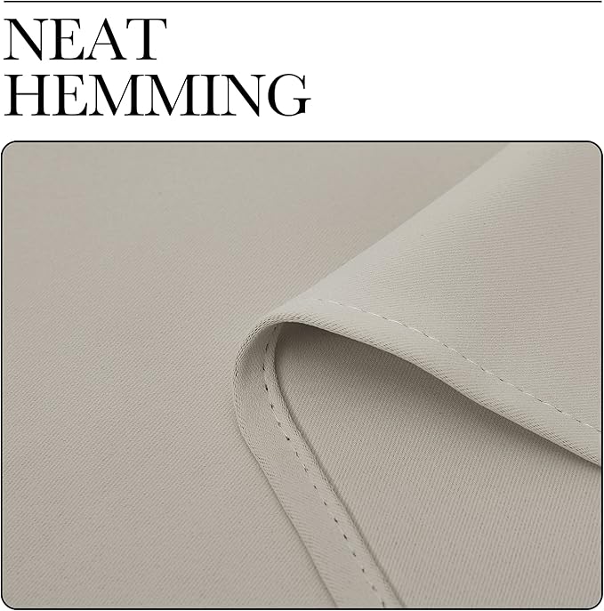NICETOWN Natural Room Darkening Curtains 102" Long - Image 7