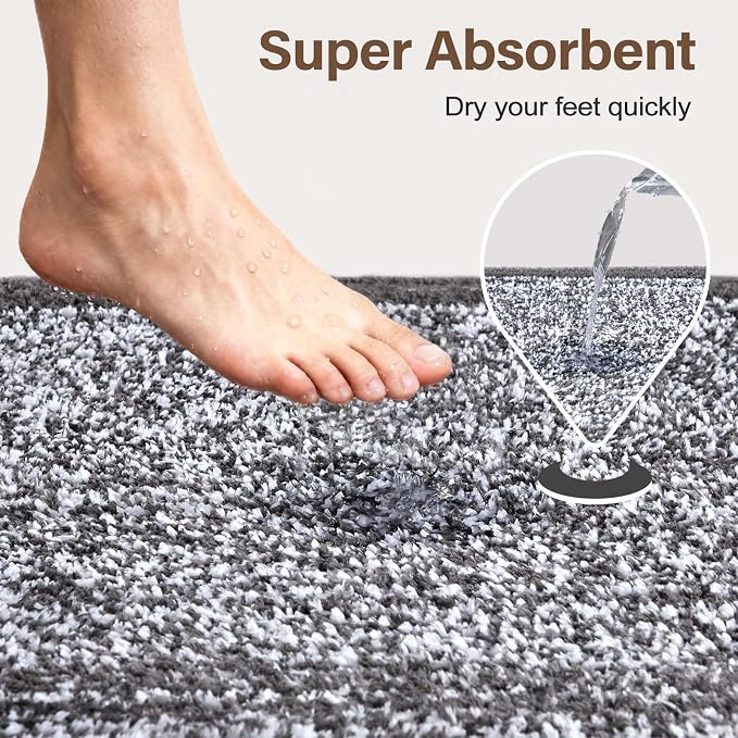 48x32 Large Bathroom Rugs Washable Non Slip, Soft Absorbent Quick Dry Mats - Image 7