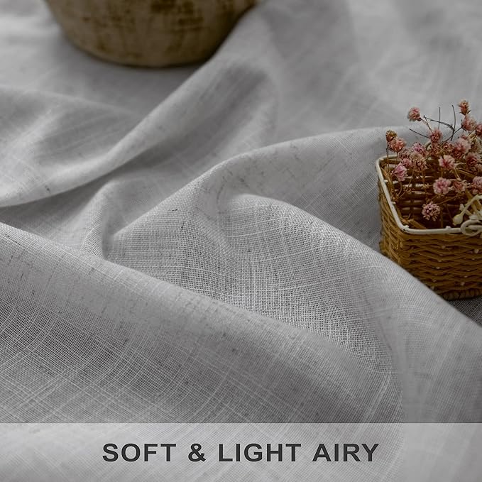 Light Grey Curtains 45 Inch Length - Image 3