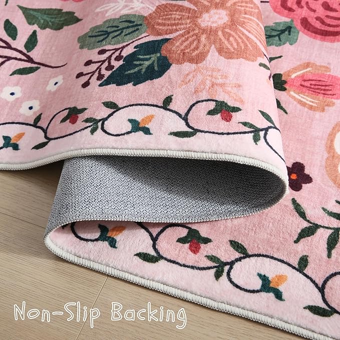Rugcomf Runner Rug for Hallways Kitchen Rug Non Slip 2'6''x8' Washable Runner - Image 3
