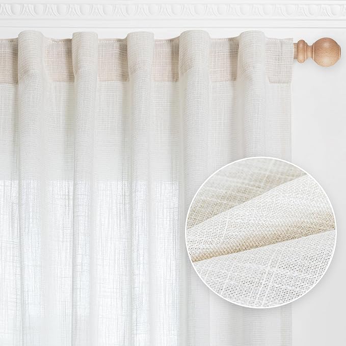 MYSKY HOME Natural Curtains for Living Room by MYSKYHOME