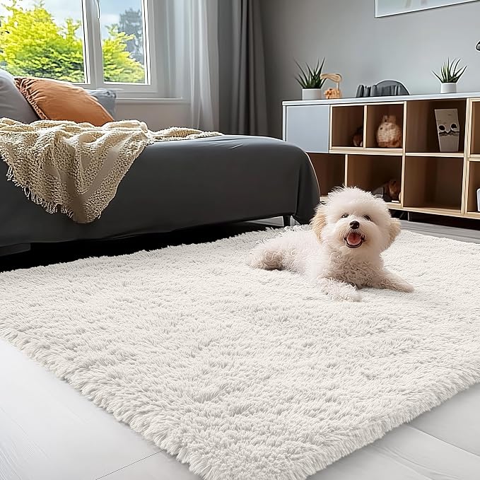 OLANLY 4x12 Area Rugs for Living Room Bedroom, Machine Washable Soft Fluffy - Image 3