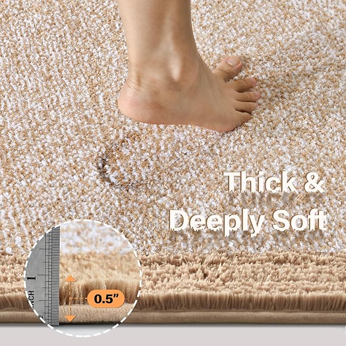 36x24 Large Bathroom Rugs Washable Non Slip, Soft Absorbent Quick Dry Mats - Image 4