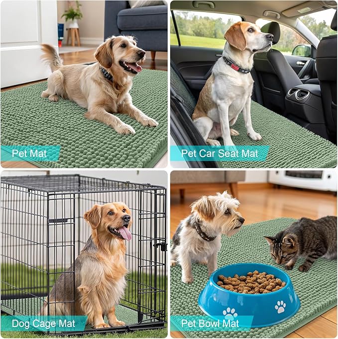 OLANLY Dog Door Mat for Muddy Paws 30x20, Absorbs Moisture and Dirt, Absorbent - Image 7