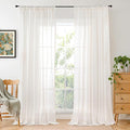 BGment Linen Semi Sheer Curtains 80 Inch Length by BGment