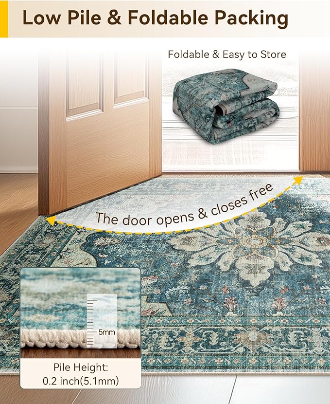Area Rugs 3'x10' Runner Rug Non Slip Washable - Image 7