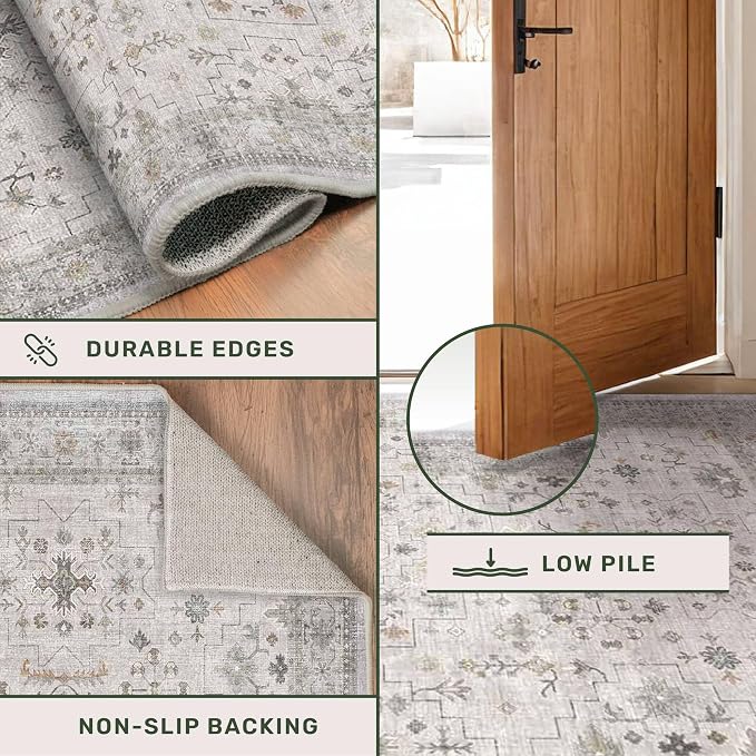 Hazo Haus Light Gray Kitchen Rug 10 ft Long - Image 5