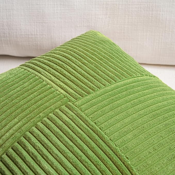 Fancy Homi Set of 2 Lime Green Decorative Throw Pillow Covers 18x18 Inch - Image 3