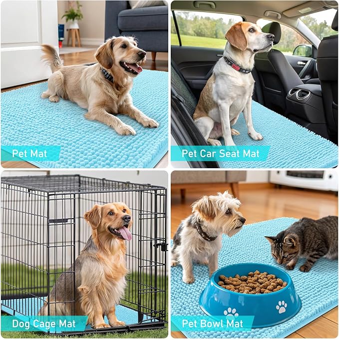 OLANLY Dog Door Mat for Muddy Paws 30x17, Absorbs Moisture and Dirt, Absorbent - Image 7