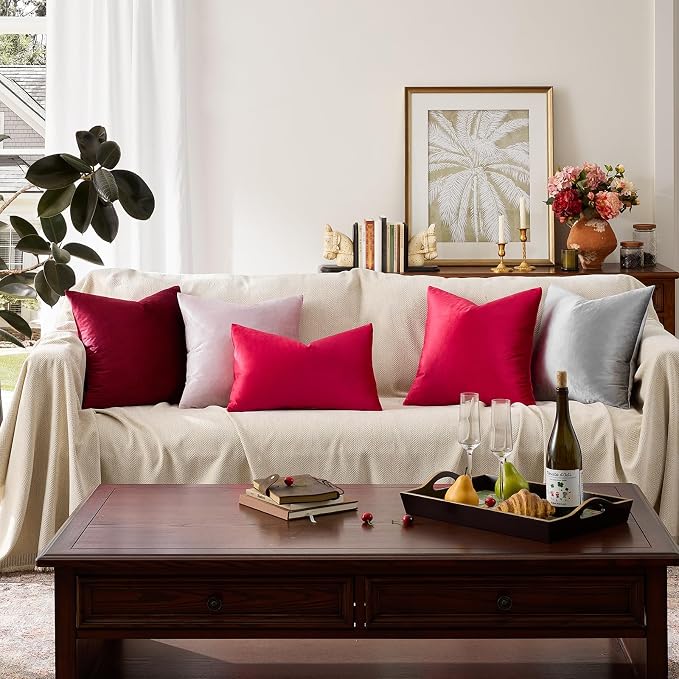 GIGIZAZA Red Velvet 12x20 Decorative Throw Pillow Covers - Image 4