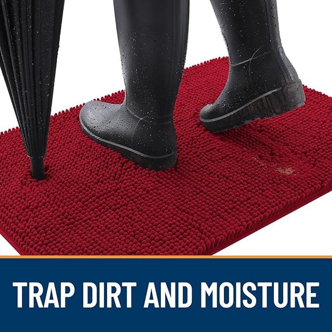 OLANLY Dog Door Mat for Muddy Paws 44x32, Absorbs Moisture and Dirt, Absorbent - Image 2