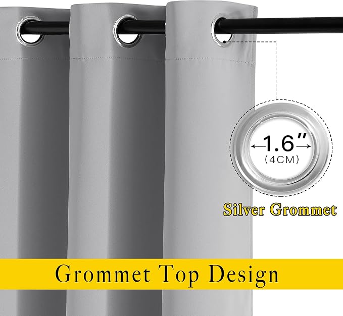 NICETOWN Light Reducing Grommet Curtains - Image 2