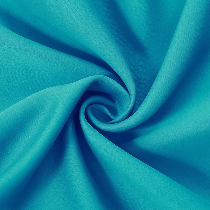 LEMOMO Teal Blackout Curtains 40 x 63 Inch Length/Set of 2 Curtain - Image 5