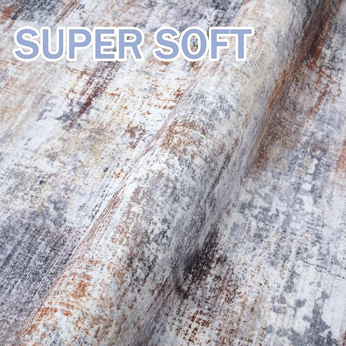 IOHOUZE Abstract Runner Rug 3x20 Ft Extra Long Washable Runners - Image 6