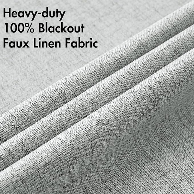 MIULEE Linen Curtains 100% Blackout - Image 5