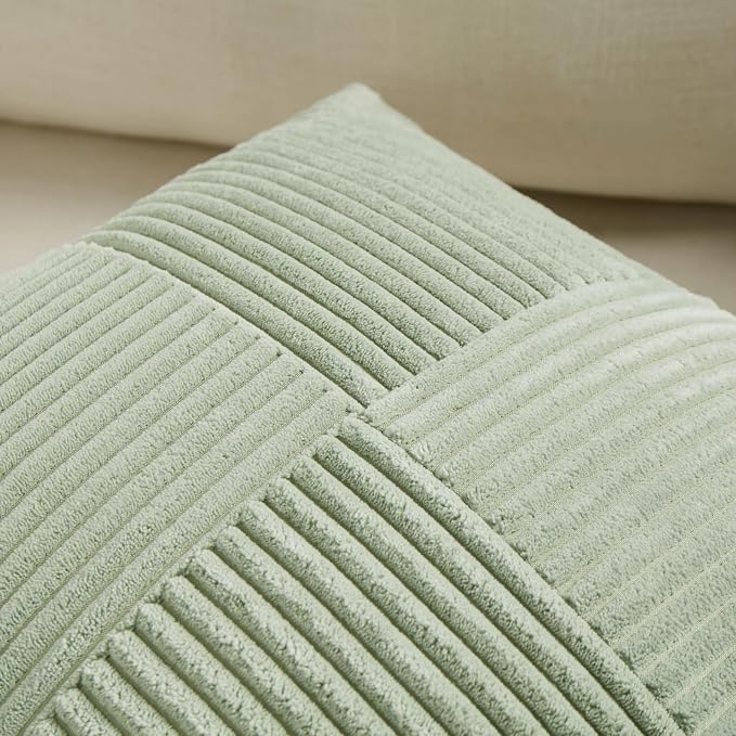 Fancy Homi 2 Packs Sage Green Lumbar Decorative Throw Pillow Covers 14x24 Inch - Image 3