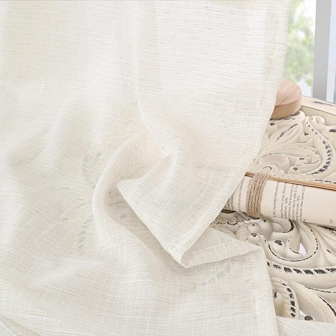 BGment Short Linen Curtains 54 Inch Length - Image 7