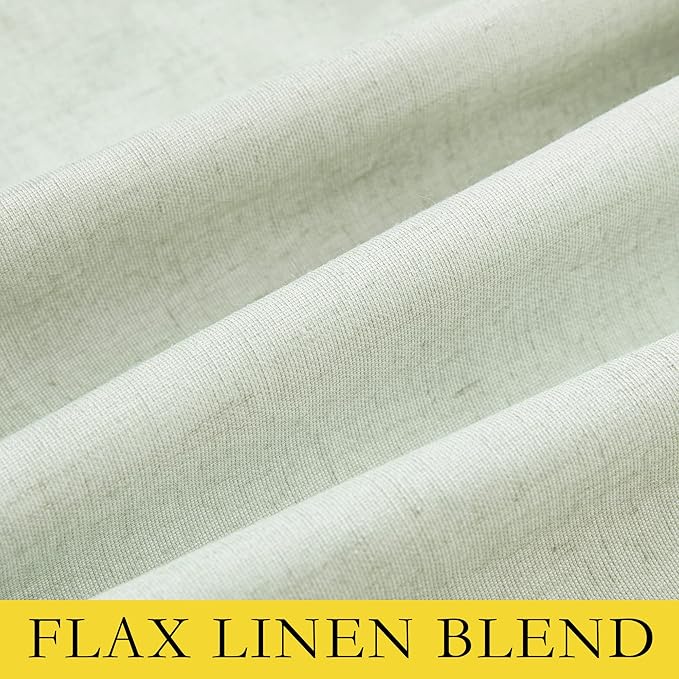 NICETOWN Sage Green Living Room Completely Shaded Linen Textured Draperies - Image 8