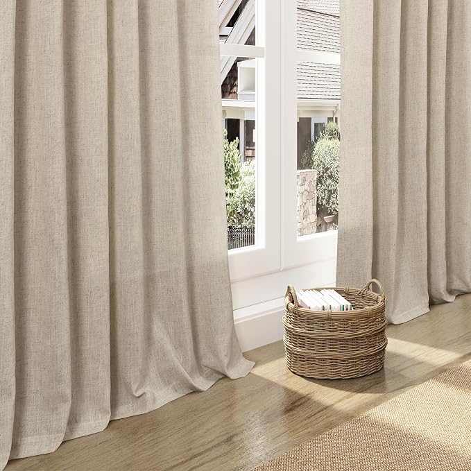 Taupe Burlywood Linen 112 Inch Curtains - Image 5