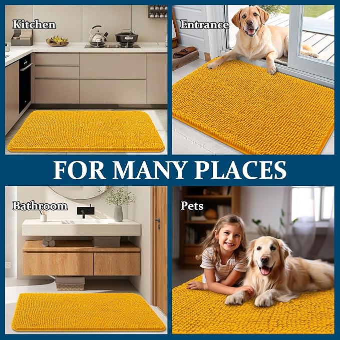 OLANLY Dog Door Mat for Muddy Paws 35x24, Absorbs Moisture and Dirt, Absorbent - Image 8