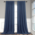Pitalk Navy Blue Curtains 90 Inches Long by Pitalk