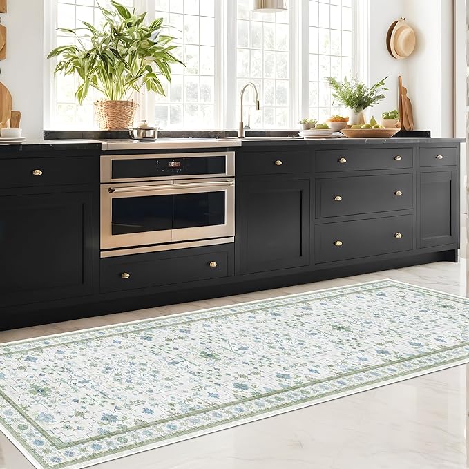 Hazo Haus Washable Oushak 2x8 Bathroom Runner Rug - Image 3