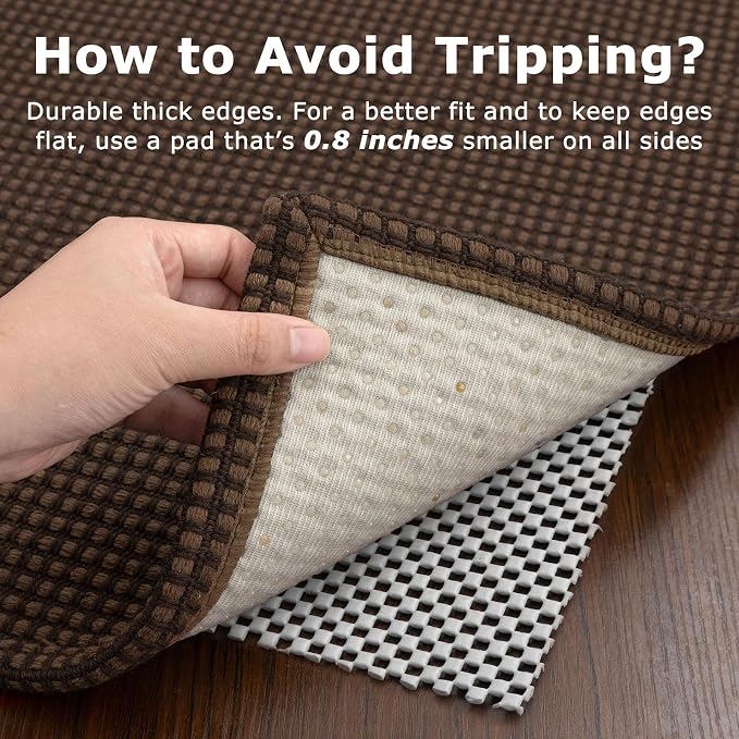 KOZYFLY Washable Area Rug 4x6 ft Non Slip Rubber Backed Living Room Rugs - Image 5