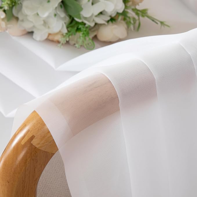 Aiyufeng Long Sheer White Curtains - Image 6