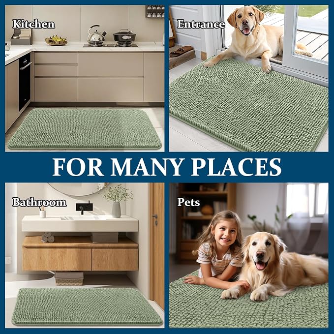 OLANLY Dog Door Mat for Muddy Paws 48x30, Absorbs Moisture and Dirt, Absorbent - Image 8