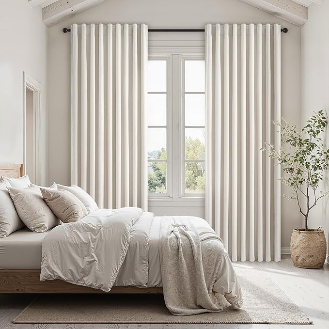Extra Wide Total Blackout 96 Inch Curtains 70 Inches Wide by Topfinel