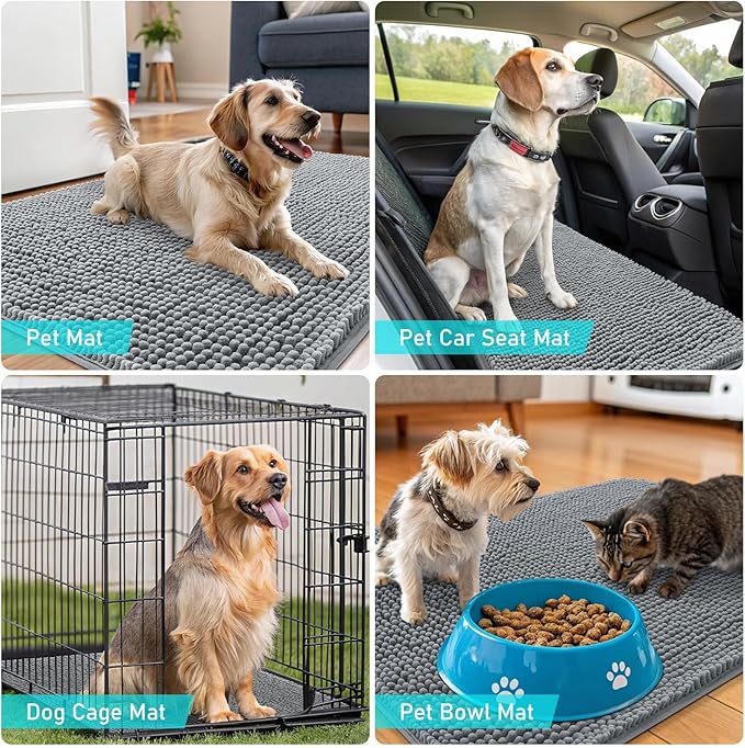 OLANLY Dog Door Mat for Muddy Paws 54x24, Absorbs Moisture and Dirt, Absorbent - Image 7