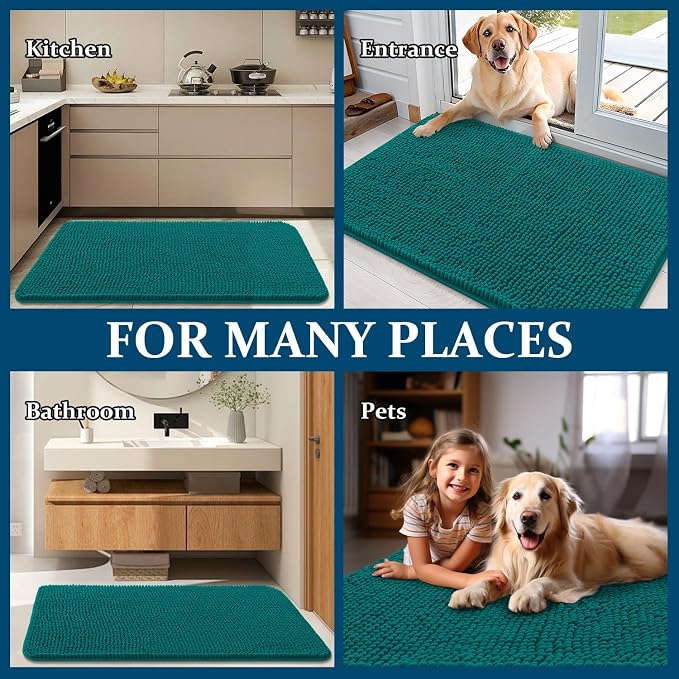 OLANLY Dog Door Mat for Muddy Paws 54x24, Absorbs Moisture and Dirt, Absorbent - Image 8