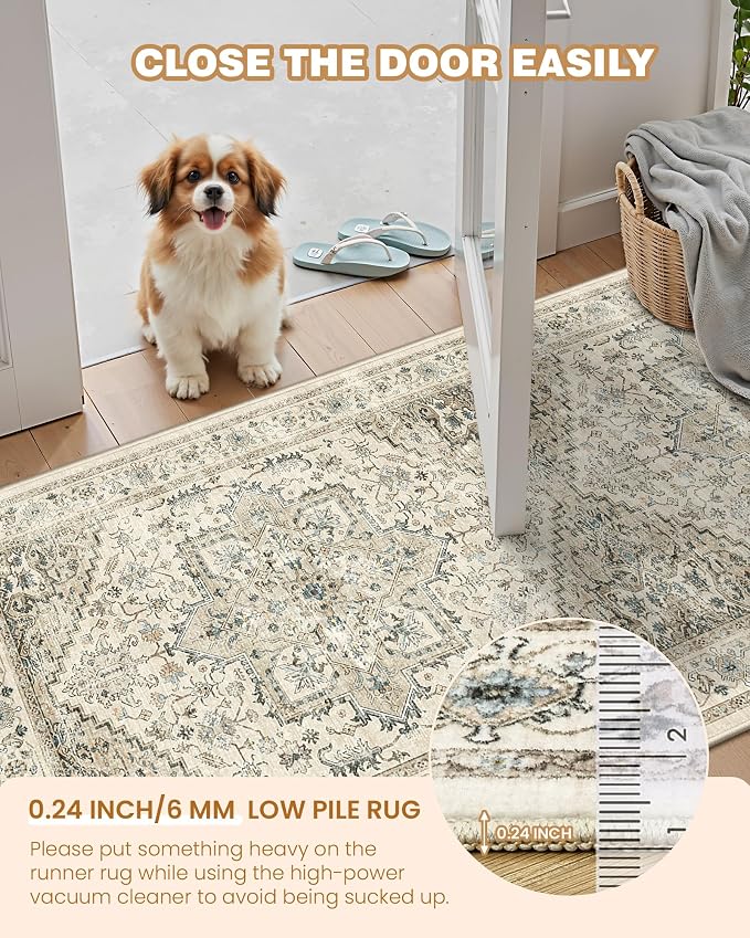 3x5 Area Rugs for Entryway, Kitchen Rugs Non Slip Washable for Dining Room - Image 6