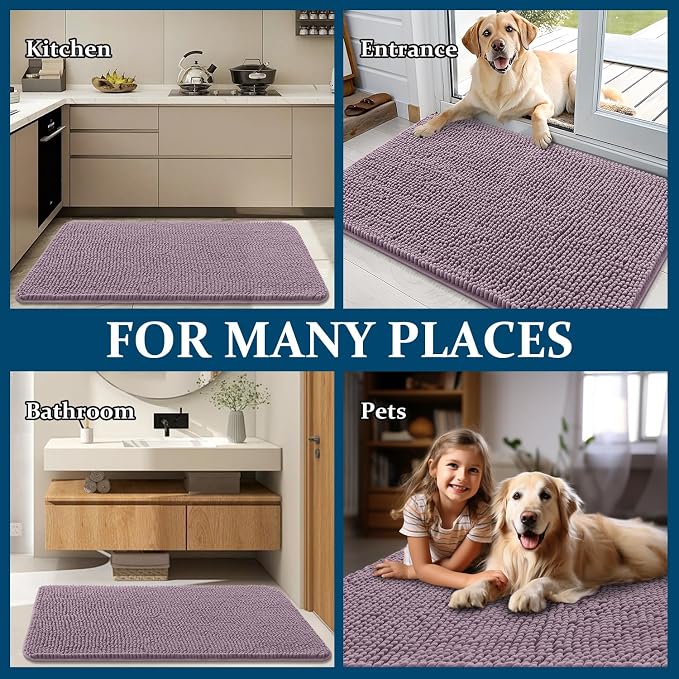 OLANLY Dog Door Mat for Muddy Paws 47x20, Absorbs Moisture and Dirt, Absorbent - Image 8