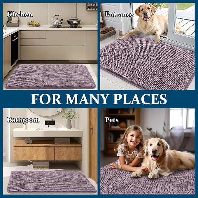 OLANLY Dog Door Mat for Muddy Paws 44x24, Absorbs Moisture and Dirt, Absorbent - Image 8