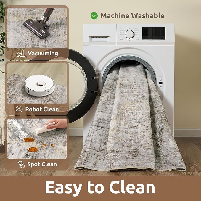 5 x 7 Area Rugs for Living Room, Machine Washable Non Slip Rug Ultra Soft Low - Image 6