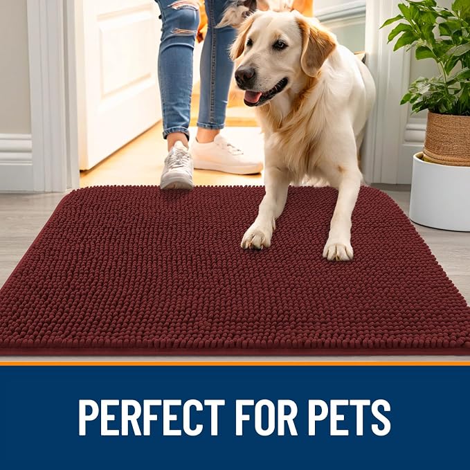 OLANLY Dog Door Mat for Muddy Paws 44x32, Absorbs Moisture and Dirt, Absorbent - Image 6