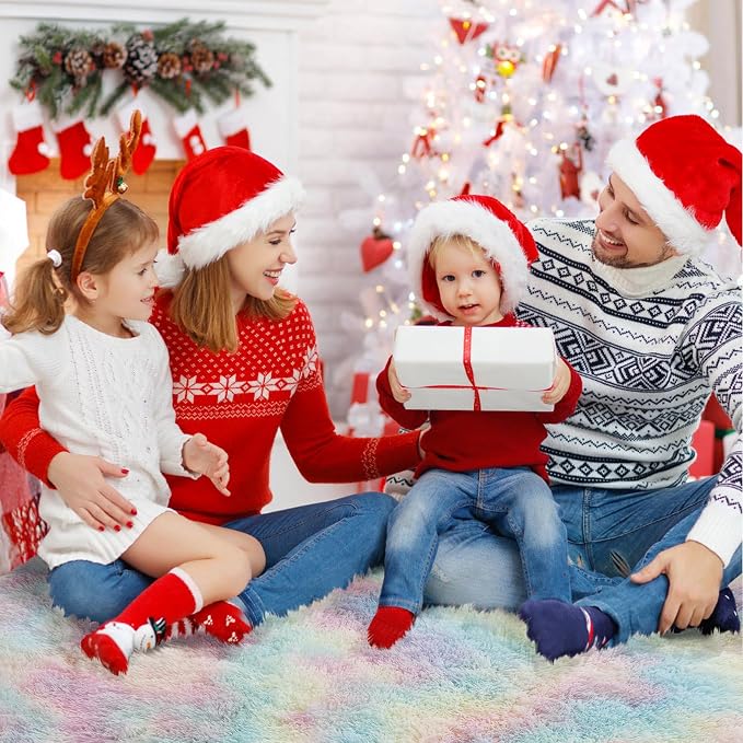 yulidayang Rainbow Fluffy Round Area Rugs - Image 8