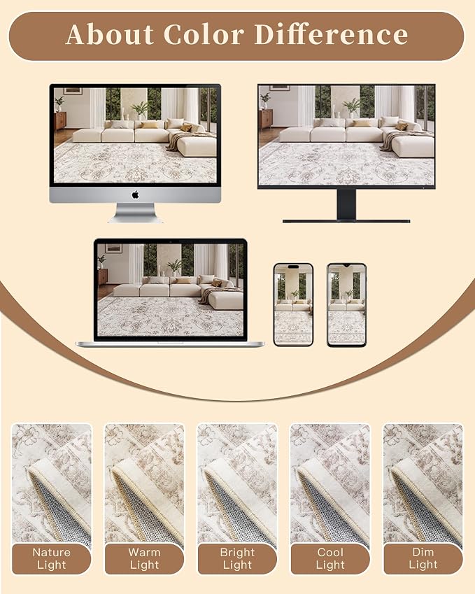 Madane Runner Rug 2x8 for Hallway, Kitchen Non-Slip Runner Rug - Image 8