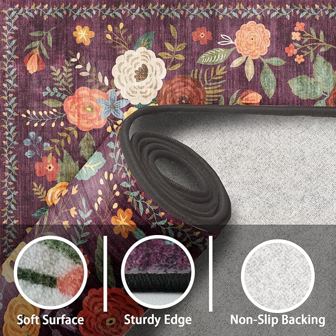Washable Area Rug 8x10, Large Soft Rugs - Image 2