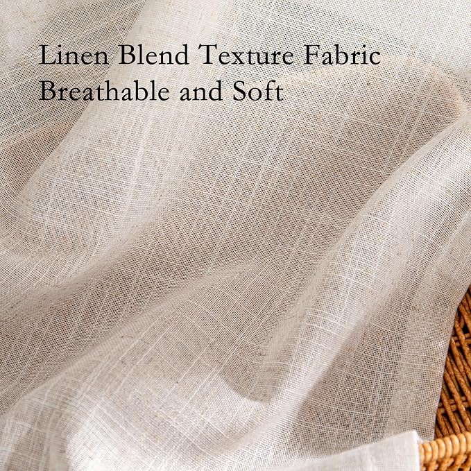 MYSKY HOME Linen French Door Curtains - Image 4
