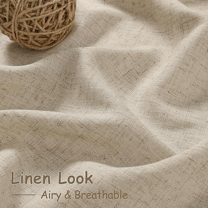 Nanspring Taupe Burlywood Curtains 102 Inches Long - Image 4