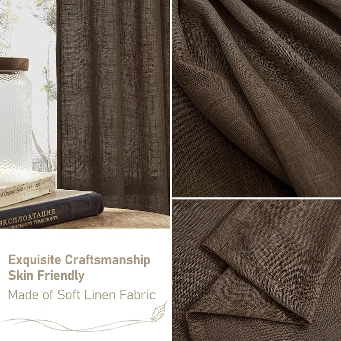 LAMIT Linen Curtains 30 Inch Length - Image 6