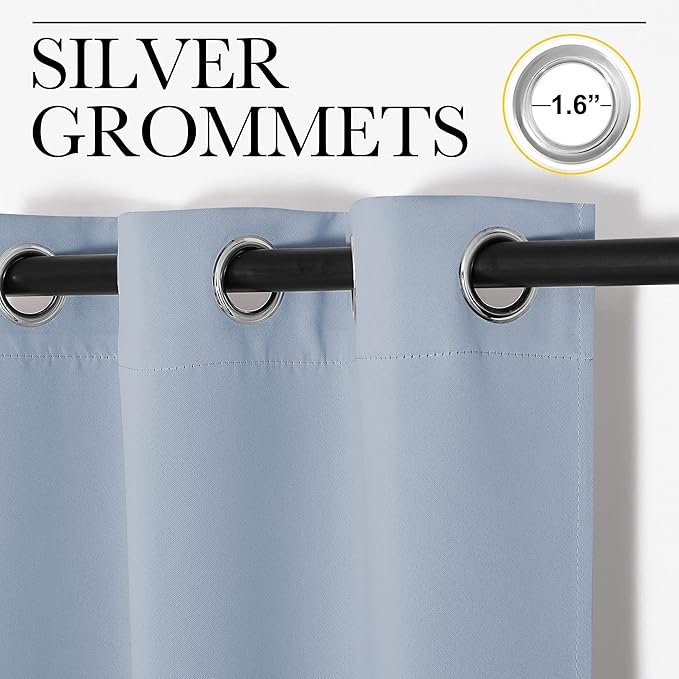 NICETOWN Bedroom Curtains Blackout Drapery Panels, 2 Panels, 70 x 108 inches - Image 2