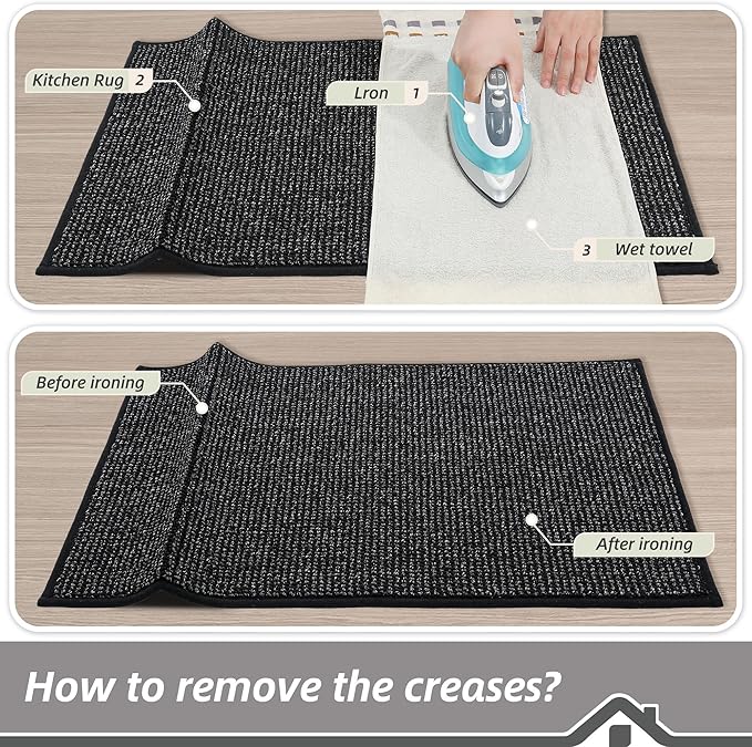 BEQHAUSE Kitchen Rugs 24"x36", Non-Slip Kitchen Mats - Image 9