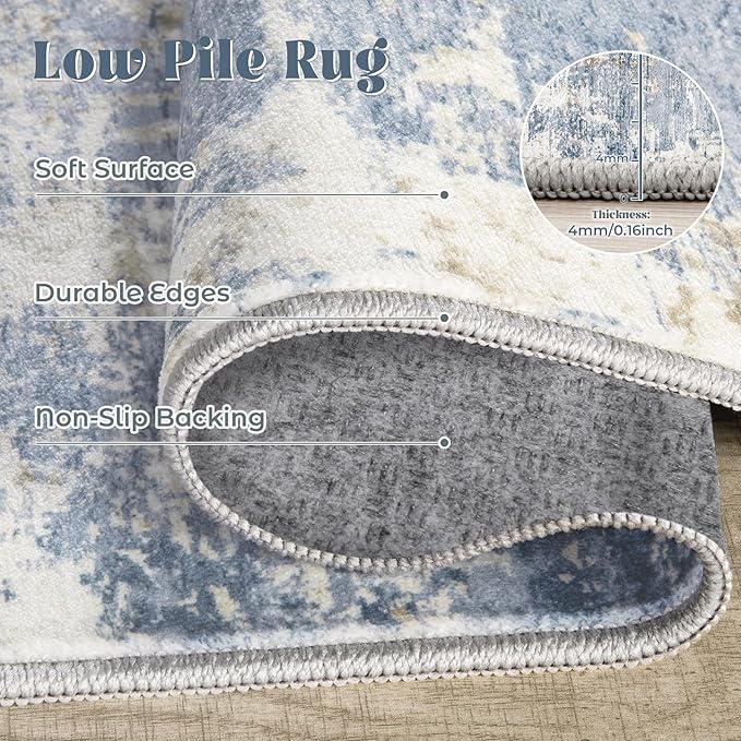 XLUEZ 9x12 Area Rug for Living Room, Washable Modern Abstract Large Area Rug - Image 7