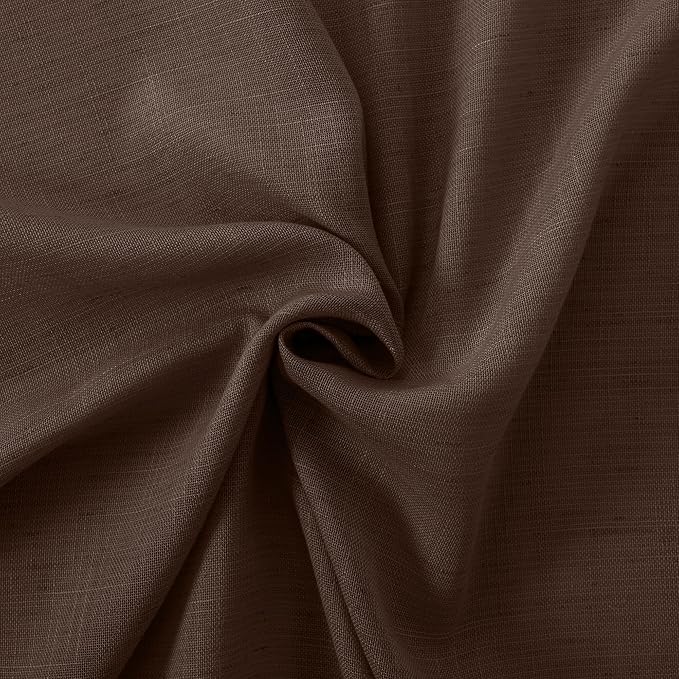 BGment Brown Linen Curtains 63 Inches Long - Image 9