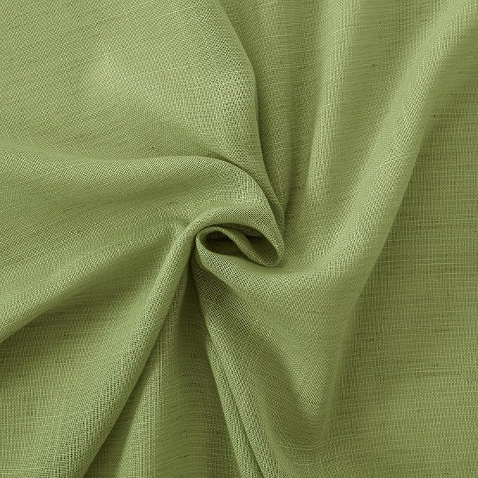 BGment Short Linen Semi Sheer Curtains 40 Inch Length - Image 7