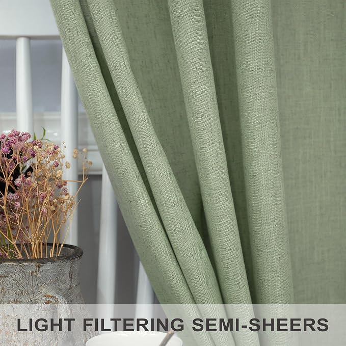 Sage Green Curtains 72 Inch Length - Image 4