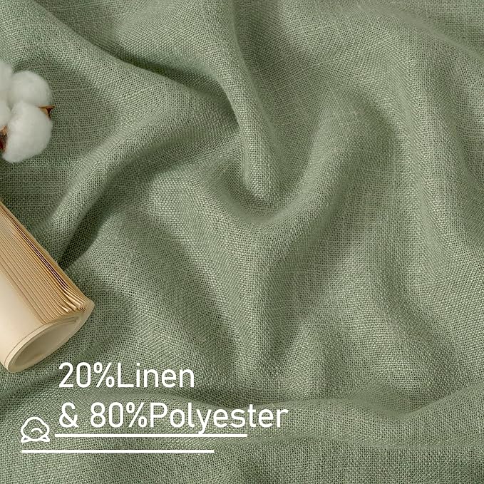 LAMIT Sage Green Linen Curtains - Image 2